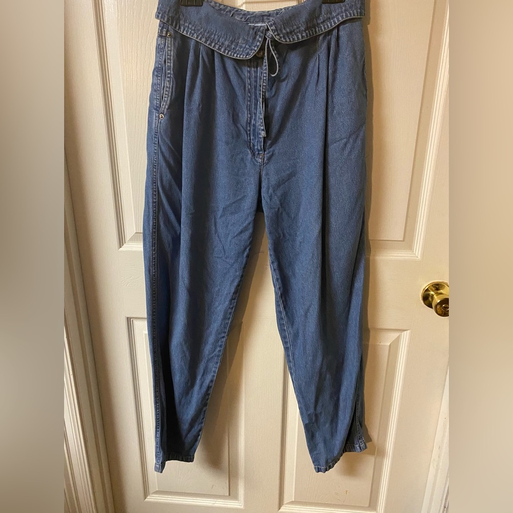 Vintage Qps Ladies Size 12 Flip Waist Jeans High Waist Hobo Jeans
